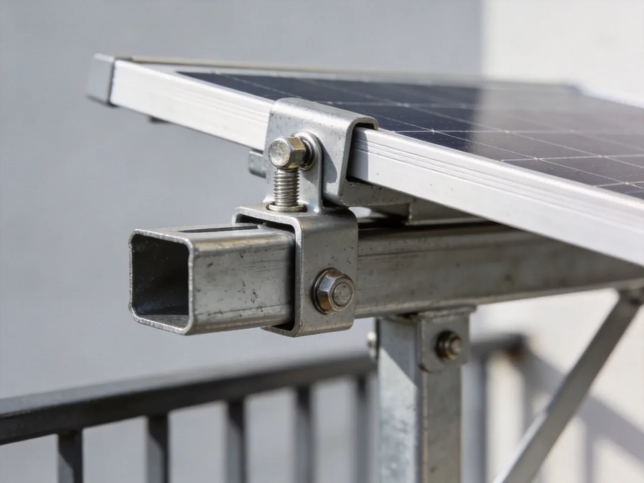 Adjustable Balcony Mount detail — InverterBracket