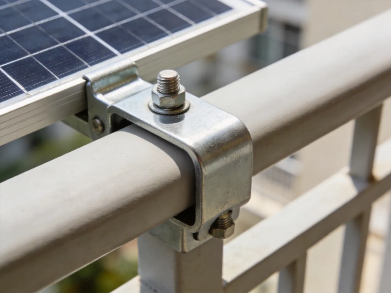 Balcony Rail Mount detail — InverterBracket